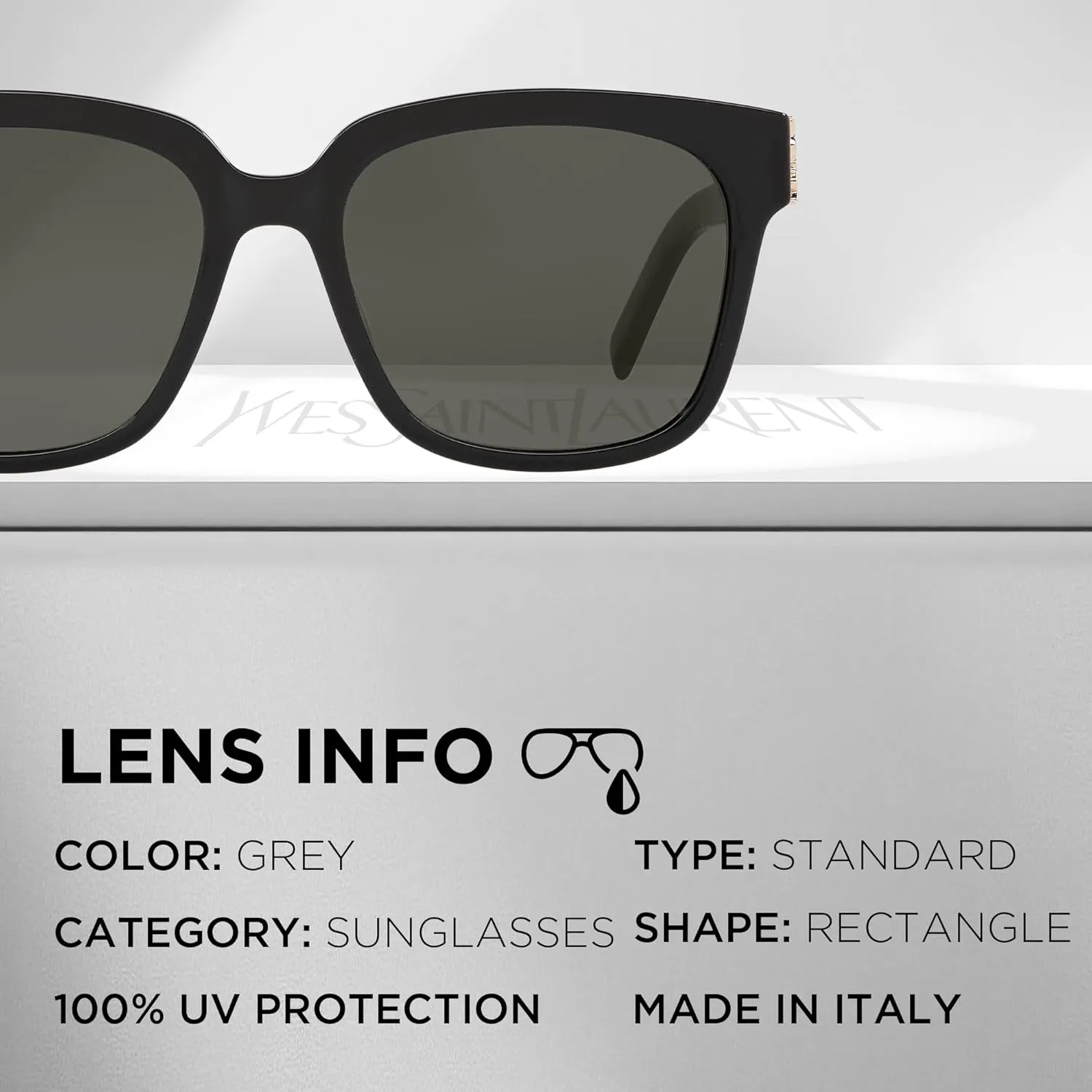 SAINT LAURENT SL M40 rectangular shape Sunglasses   Bundle with eSHADES Luxury Eyewear Kit