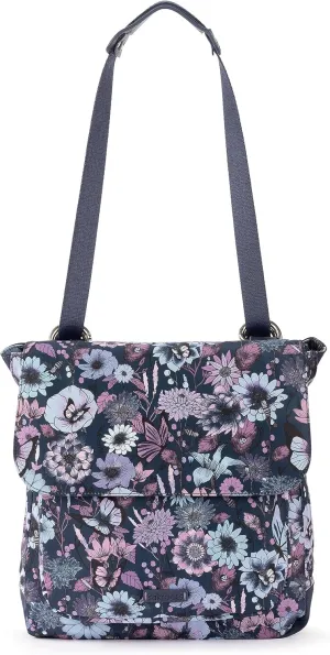 Sakroots Olympic Convertible Backpack in Eco Twill, Adjustable Strap, Sky In Bloom