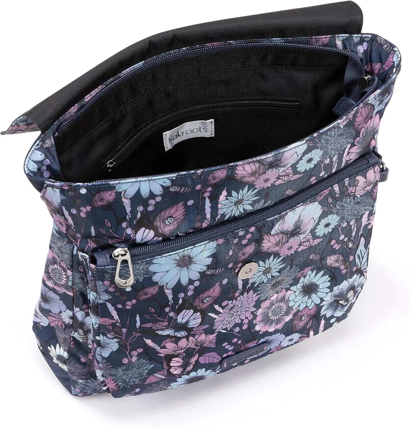 Sakroots Olympic Convertible Backpack in Eco Twill, Adjustable Strap, Sky In Bloom