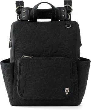 Sakroots womens Eco-twill Eco Twill Loyola Small Convertible Backpack, Quilted Black Spirit Desert, One Size US