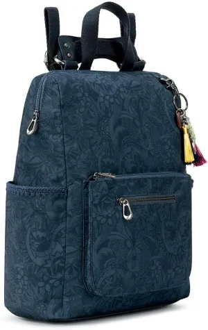Sakroots Women's Loyola Backpack in Eco-Twill, Adjustable Crossbody Strap, Multifunctional Bag with Laptop Compartment, Convertible Purse, Indigo Spirit Desert, One Size