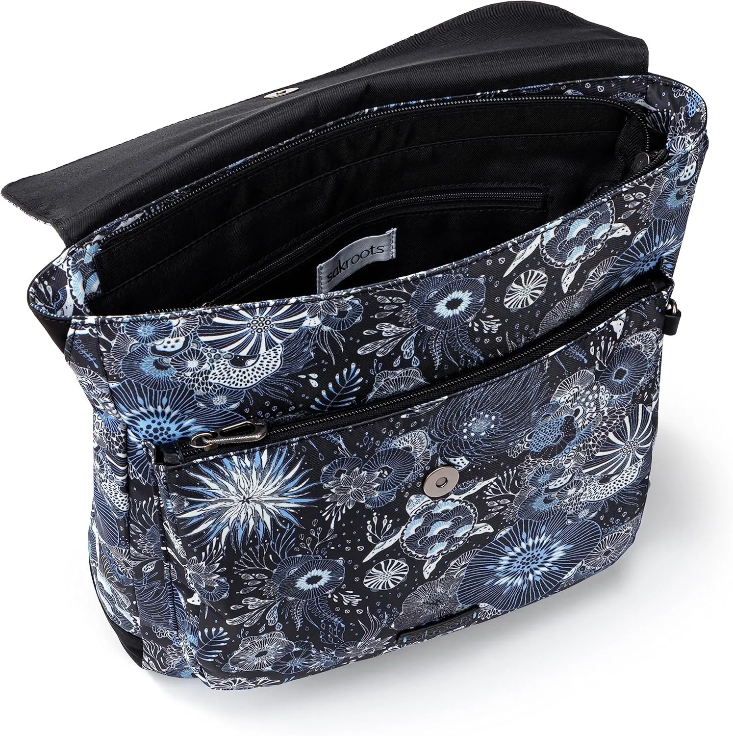 Sakroots Women's Olympic Convertible Backpack, Midnight Seascape, 13IN x 3IN x 12.5IN