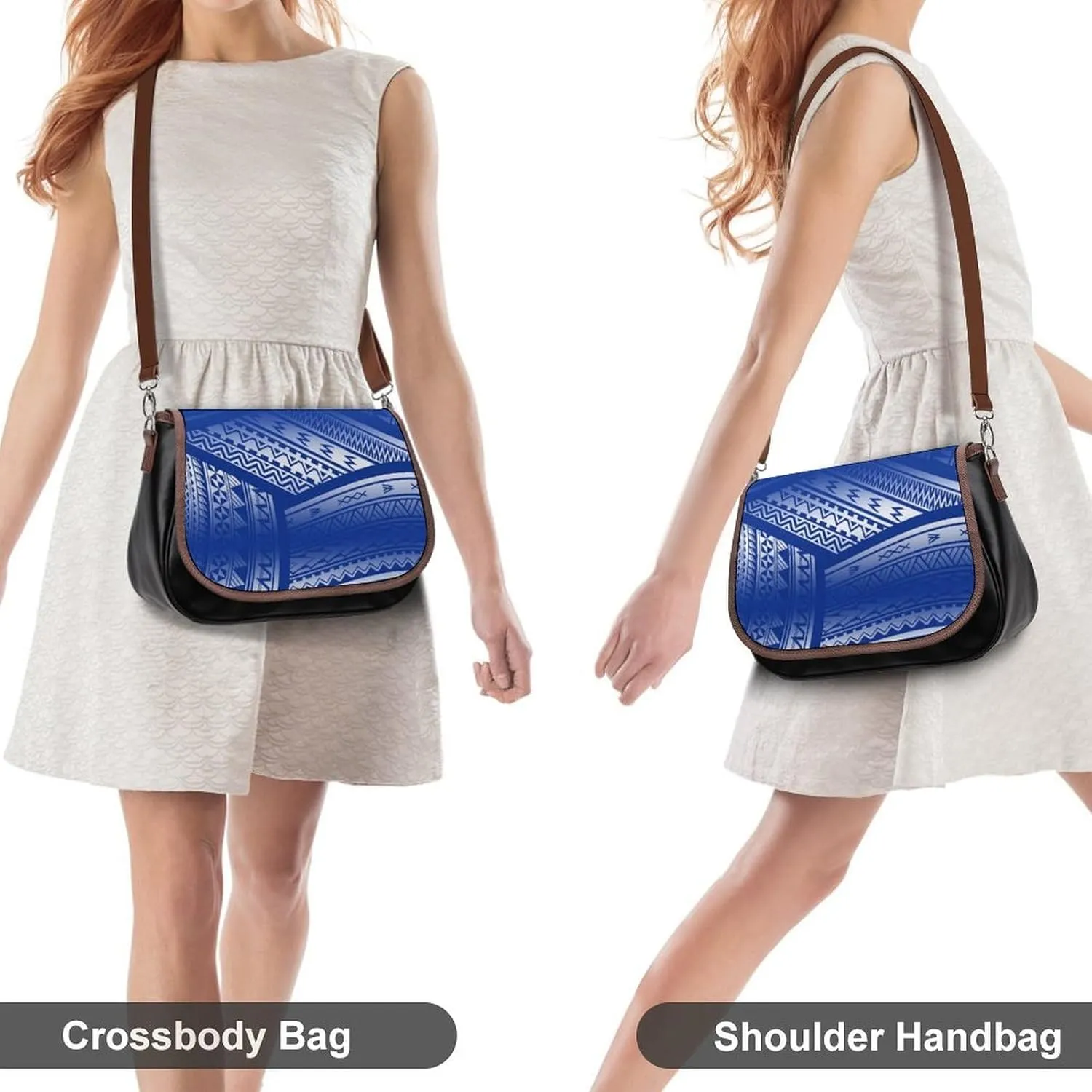 Samoa Island Tribe Design Women'S Bag Fashion Durable Polynesian Leather Crossbody Bag Custom Pattern