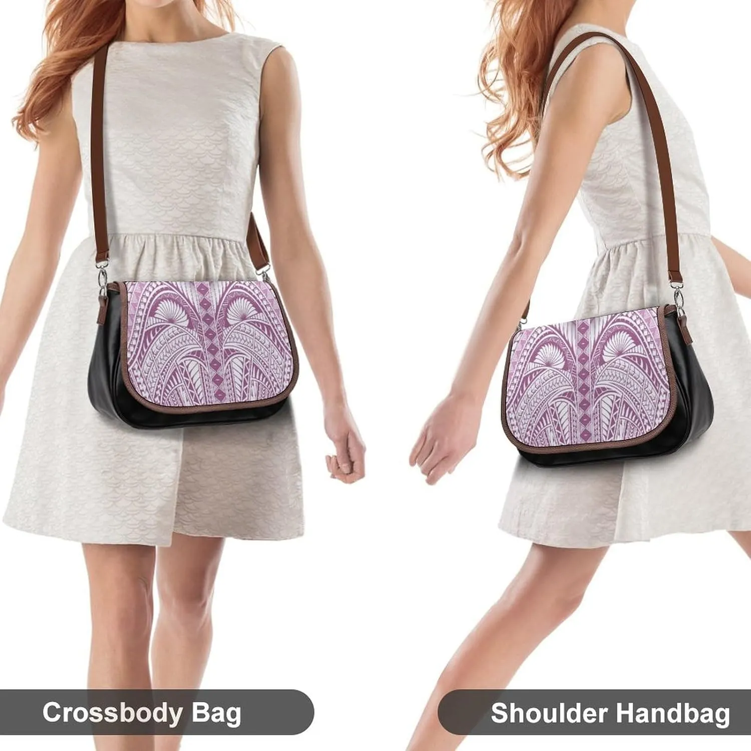 Samoa Island Tribe Design Women'S Bag Fashion Durable Polynesian Leather Crossbody Bag Custom Pattern