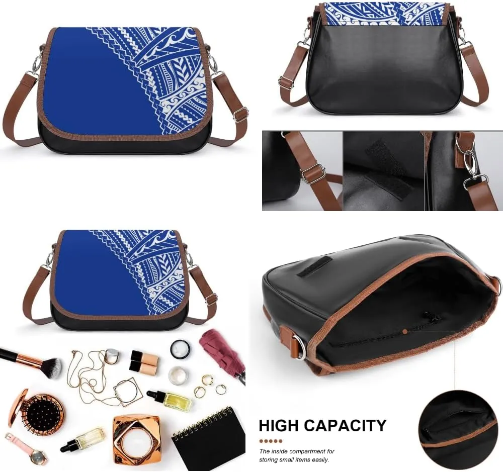 Samoa Island Tribe Design Women'S Bag Fashion Durable Polynesian Leather Crossbody Bag Custom Pattern