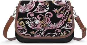 Samoa Island Tribe Design Women'S Bag Fashion Durable Polynesian Leather Crossbody Bag Custom Pattern