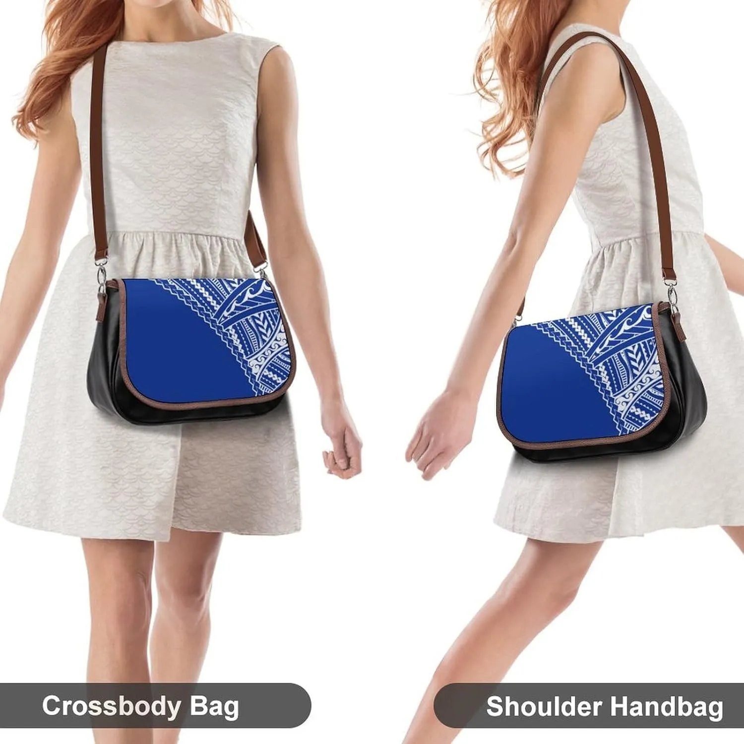 Samoa Island Tribe Design Women'S Bag Fashion Durable Polynesian Leather Crossbody Bag Custom Pattern