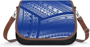 Samoa Island Tribe Design Women'S Bag Fashion Durable Polynesian Leather Crossbody Bag Custom Pattern