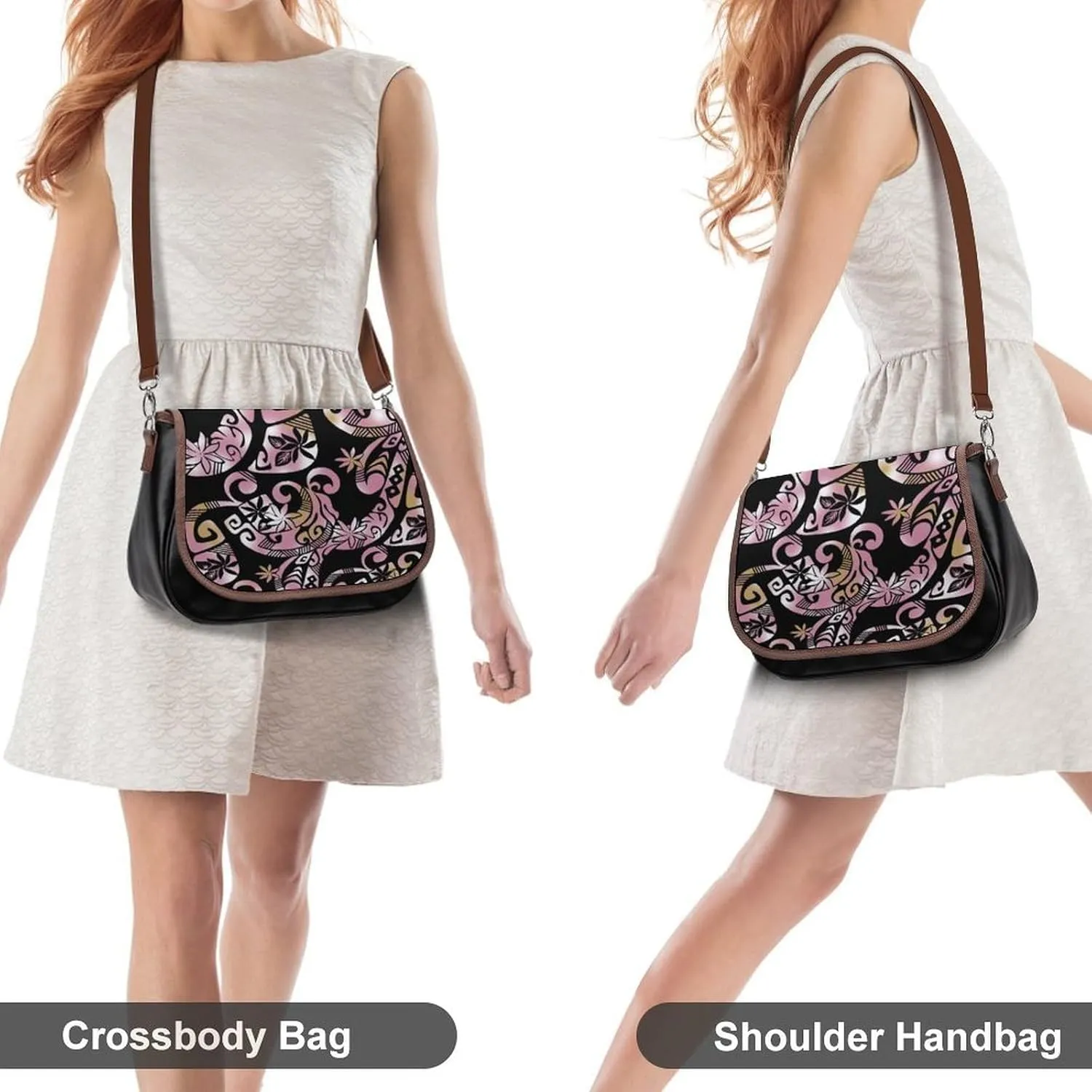 Samoa Island Tribe Design Women'S Bag Fashion Durable Polynesian Leather Crossbody Bag Custom Pattern