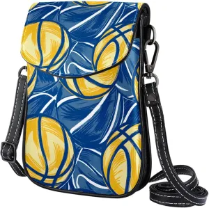 Satchel Bag Basketball Pattern Sketch Purse Crossbody Leather Messenger Bag For Women