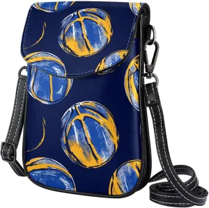 Satchel Bag Basketball Pattern Sketch Purse Crossbody Leather Messenger Bag For Women