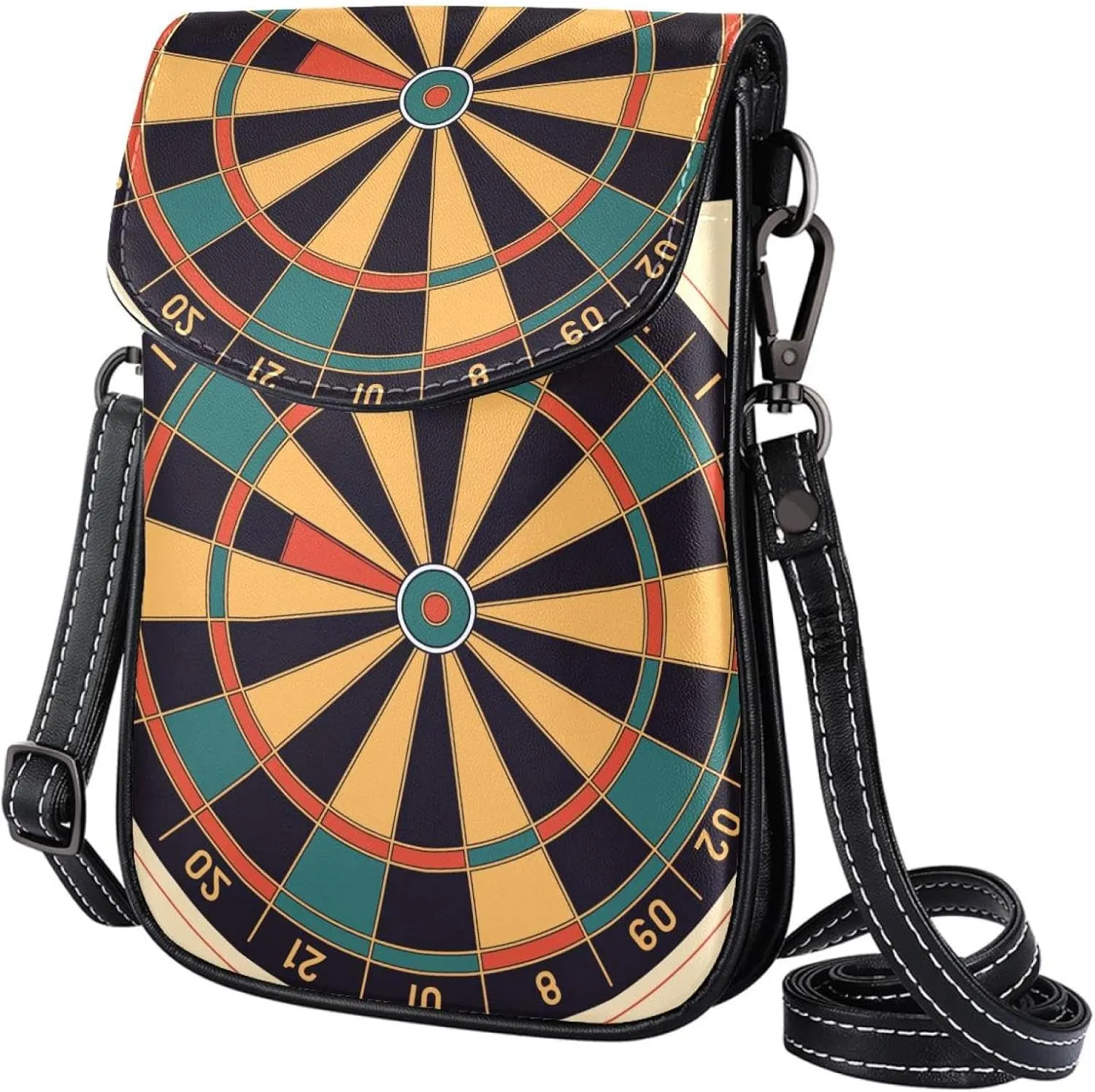 Satchel Bag Dart Board Purse Crossbody Leather Messenger Bag For Women