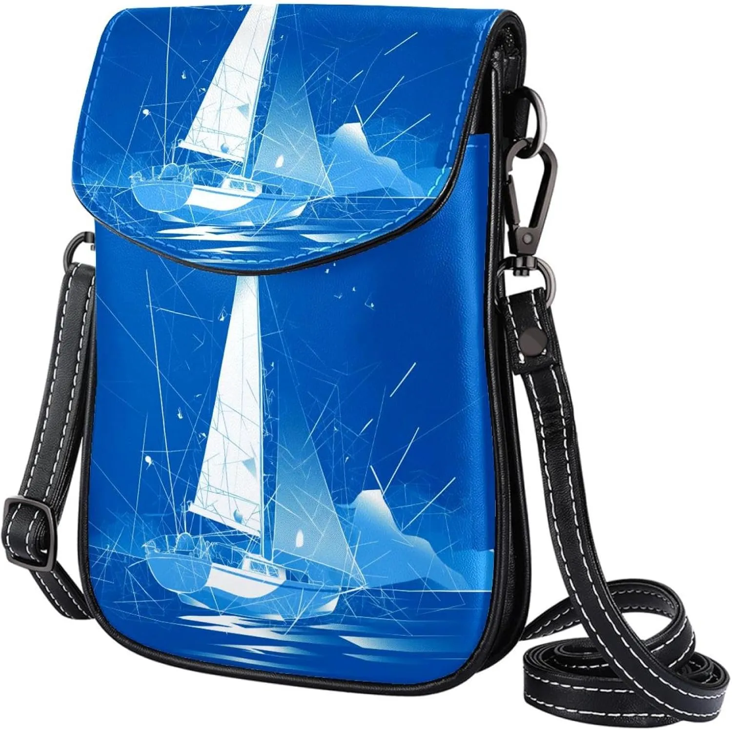 Satchel Bag Lighthouse Landscape Purse Crossbody Leather Messenger Bag For Women