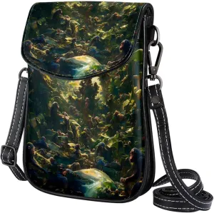 Satchel Bag Monkeys Purse Crossbody Leather Messenger Bag For Women