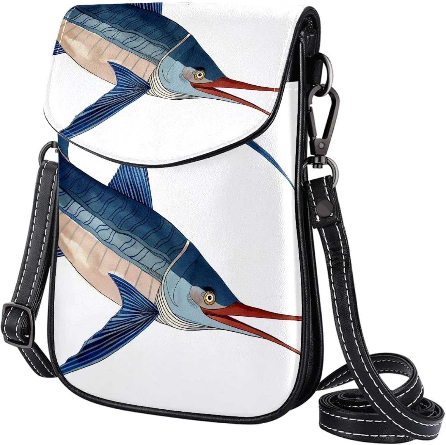 Satchel Bag Swordfish Purse Crossbody Leather Messenger Bag For Women