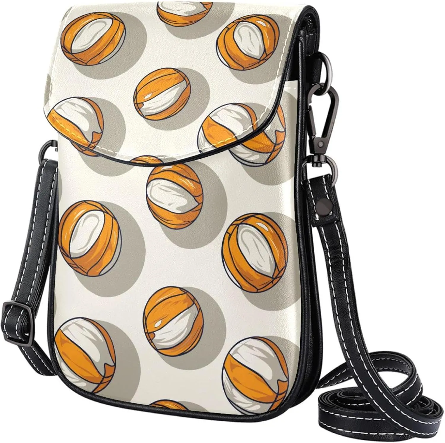 Satchel Bag Volleyball Patterns Purse Crossbody Leather Messenger Bag For Women
