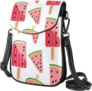 Satchel Bag Watermelons Slice Patterns Purse Crossbody Leather Messenger Bag For Women