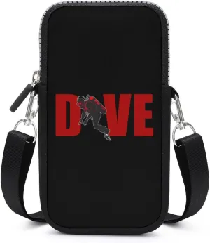 Scuba Diving Diver Crossbody Phone Bag Mini Shoulder Bag Cute Cell Phone Purse for Men Women