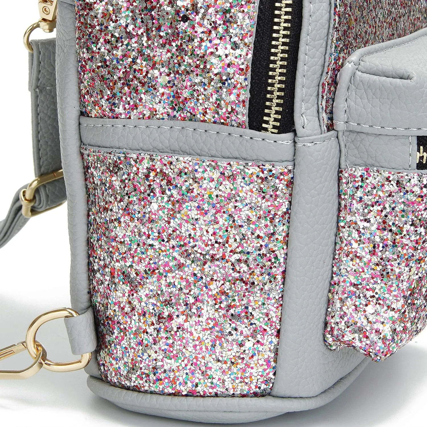 SEALINF Women Girl Bling Mini Backpack Convertible Shoulder Cross Bags Purse