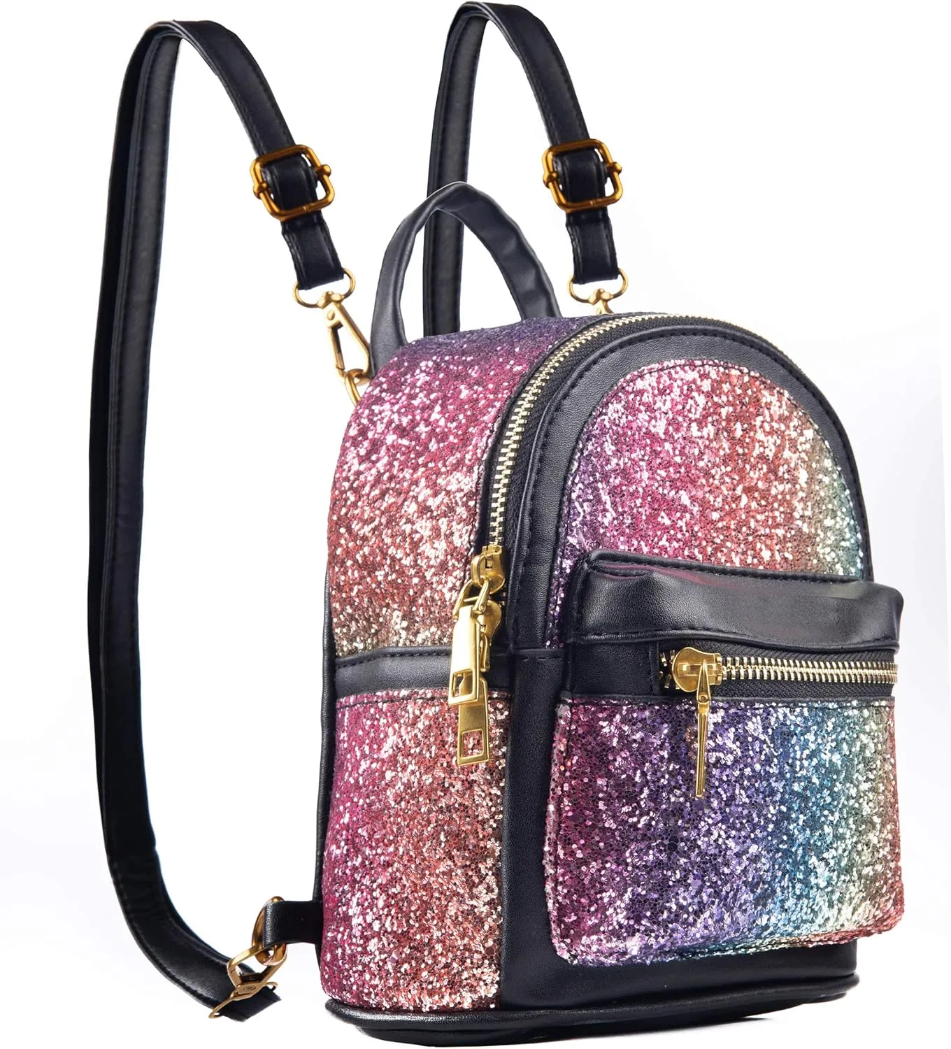 SEALINF Women Girl Bling Mini Backpack Convertible Shoulder Cross Bags Purse