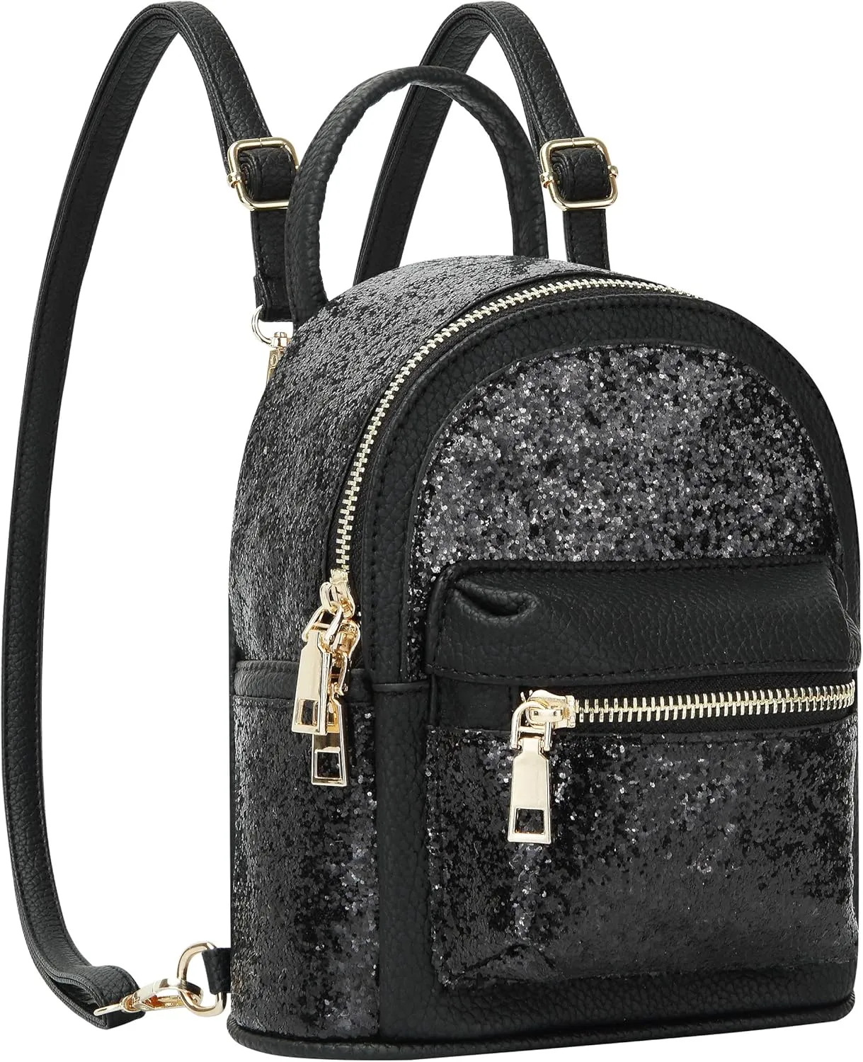 SEALINF Women Girl Bling Mini Backpack Convertible Shoulder Cross Bags Purse