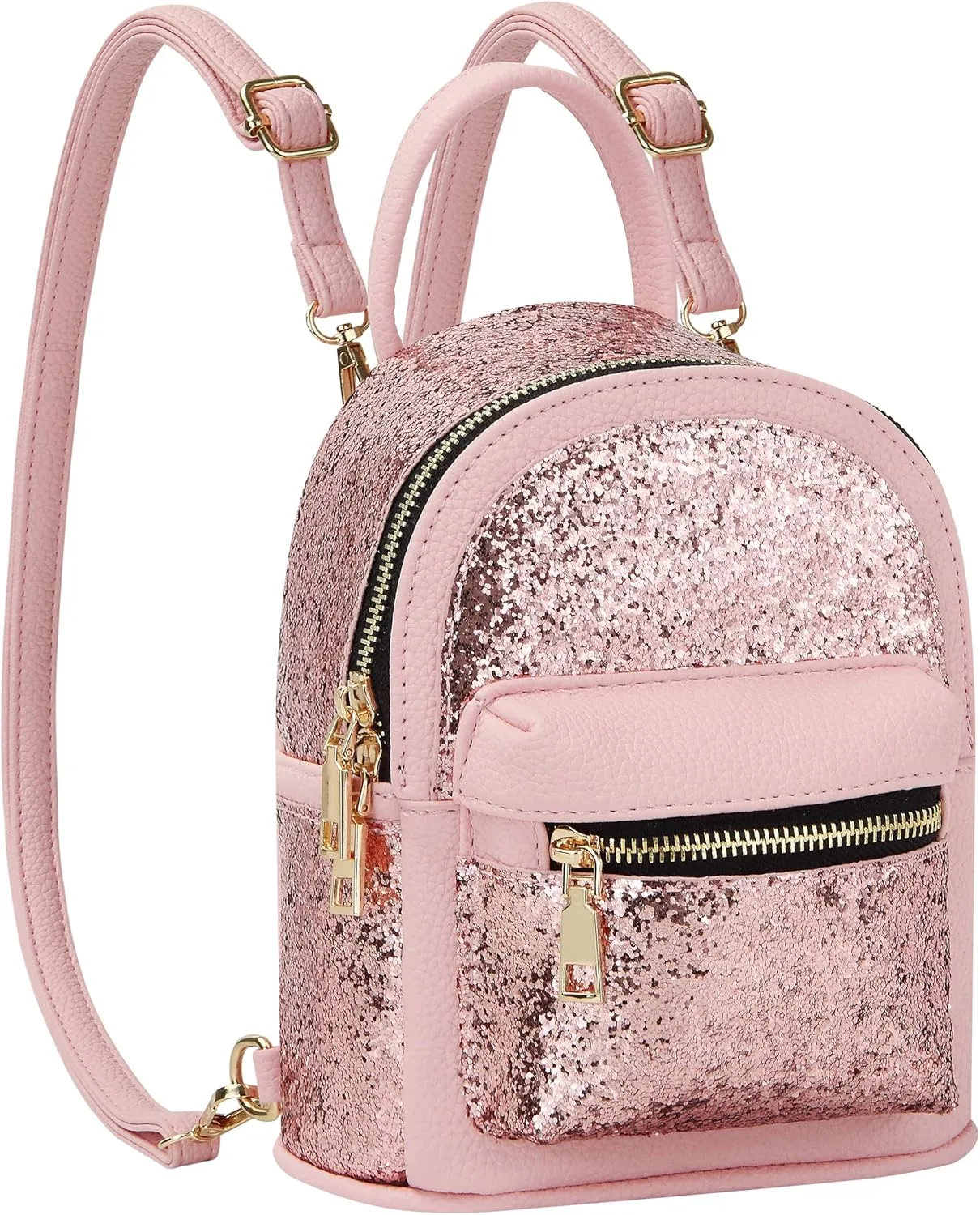 SEALINF Women Girl Bling Mini Backpack Convertible Shoulder Cross Bags Purse