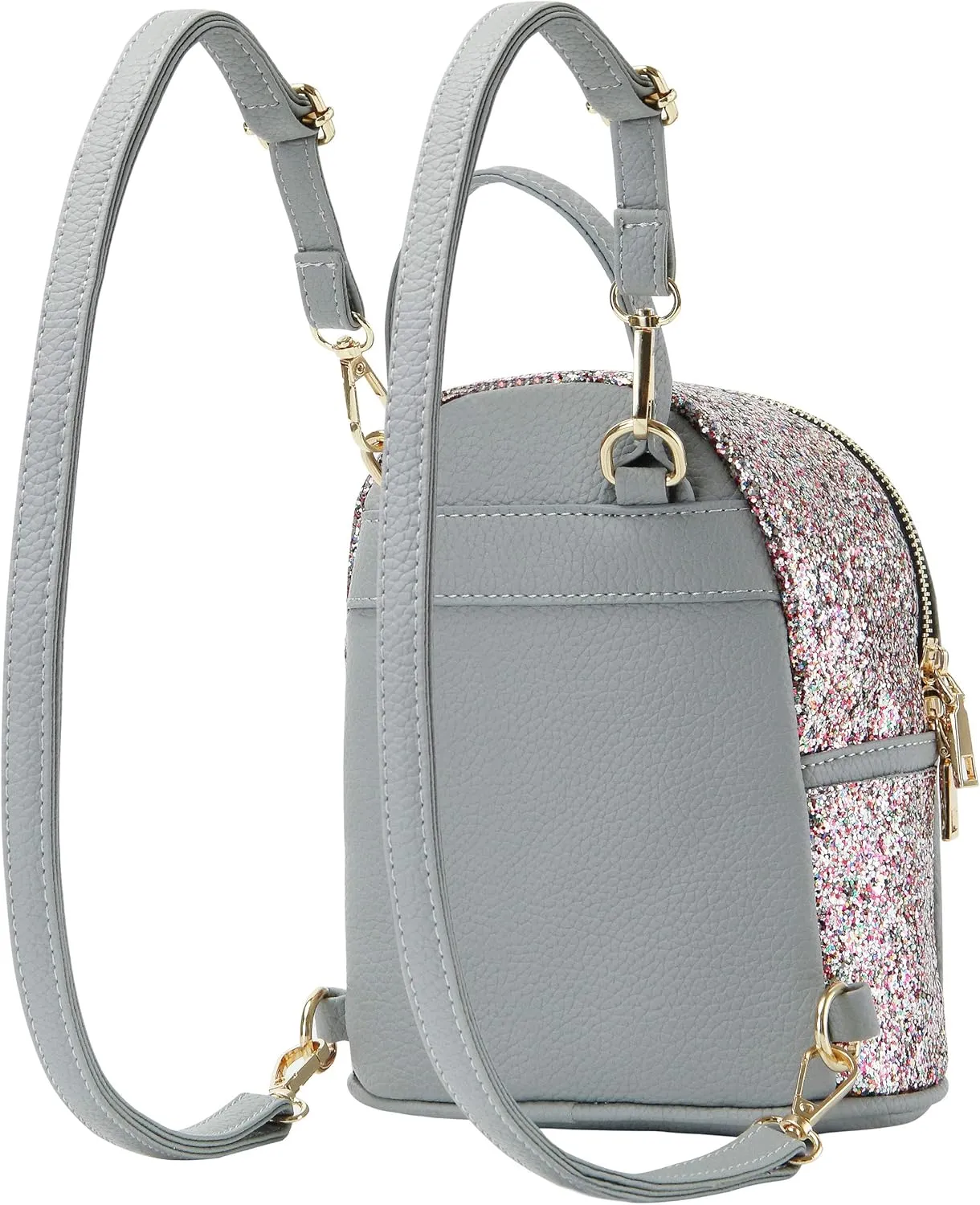 SEALINF Women Girl Bling Mini Backpack Convertible Shoulder Cross Bags Purse