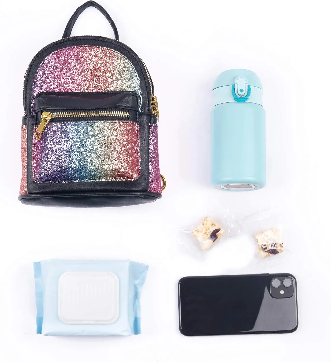 SEALINF Women Girl Bling Mini Backpack Convertible Shoulder Cross Bags Purse