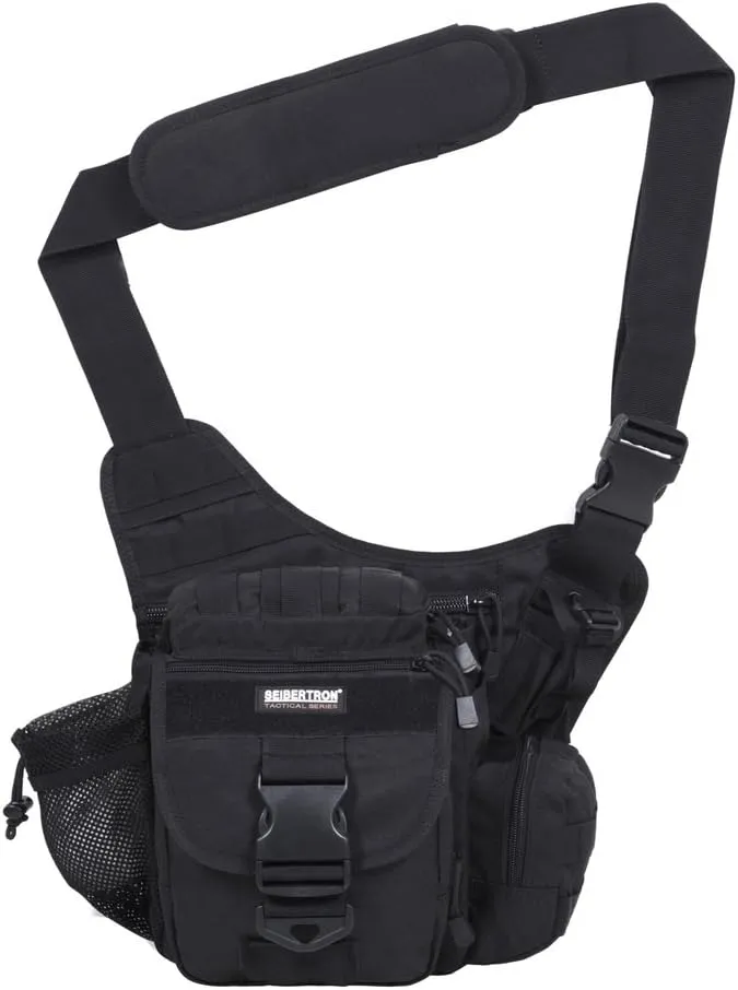 Seibertron Tactical Sling Pack EDC Travel Compact Messenger Molle Bag