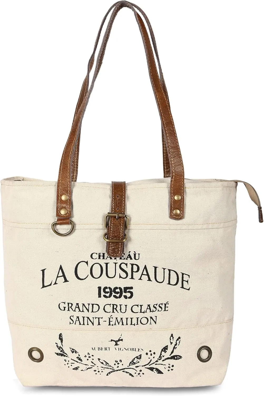 SEL de MER Upcycled Large Canvas shoulder Bag for women canvas tote boho handbag by KPL