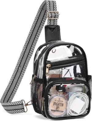 SENDEFN Clear Bag for Stadium Events lear Purses for Women Crossbody Transparent Sling Bags for Concerts Sport