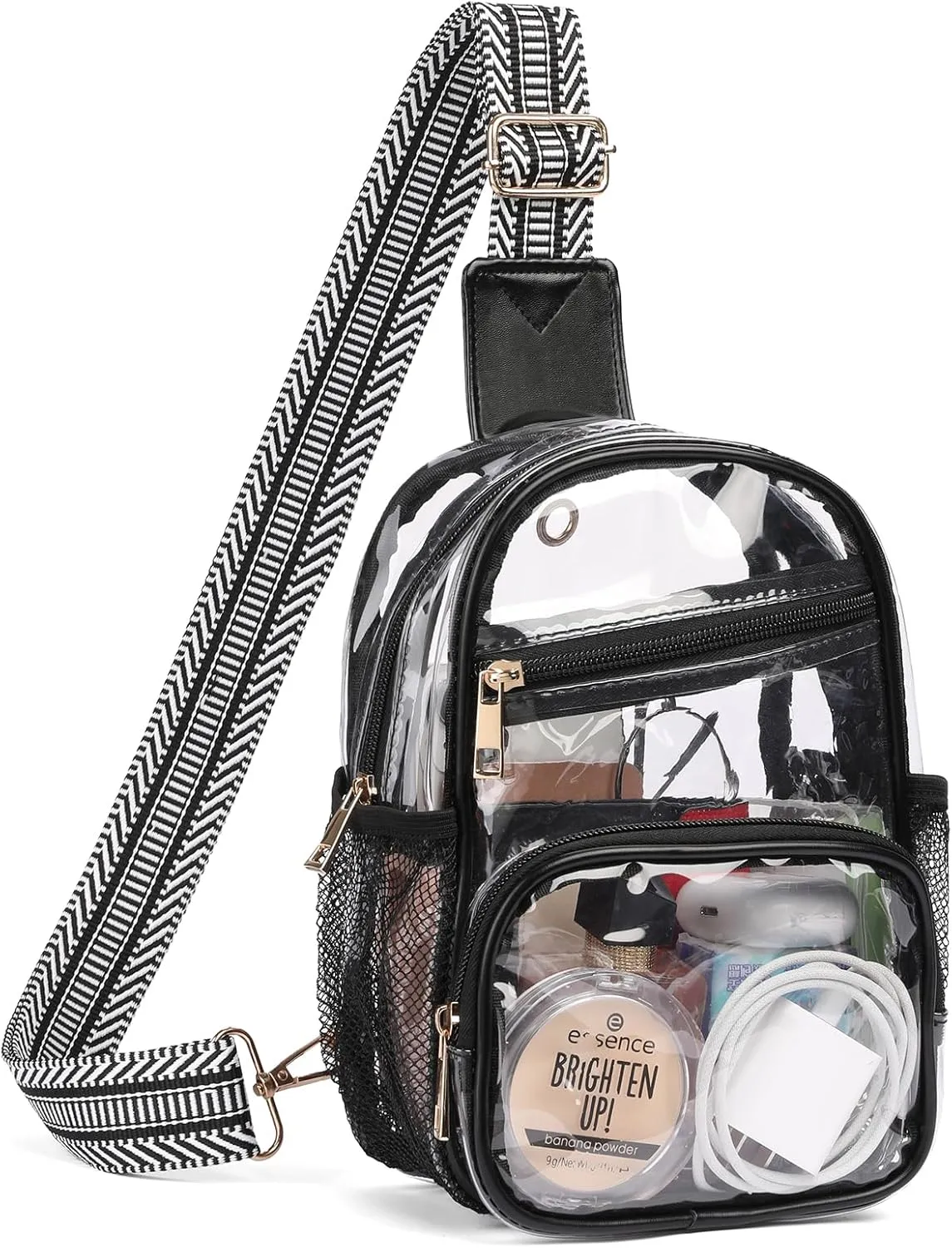SENDEFN Clear Bag for Stadium Events lear Purses for Women Crossbody Transparent Sling Bags for Concerts Sport