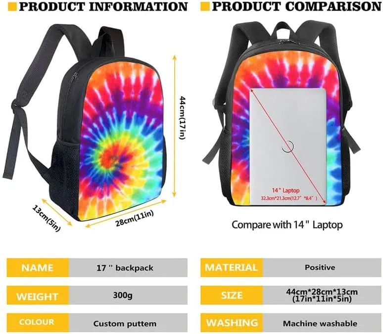Shark Watercolor Painting 3 in 1 School Bags Set Backpacks With Splash Shark Lunch Bags and Pencil Case for Teens Students Boys Girls