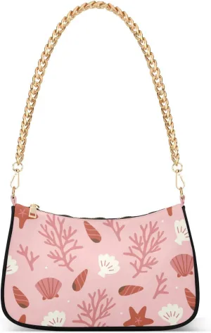 Shell Starfish Seaweed Crossbody Bags for Women Tote Bag Women's Shoulder Handbags Clutch Purses for Women