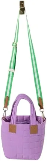 Shiraleah-Chicago Shiraleah Ezra Quilted Nylon Mini Tote Cross-Body, Lilac