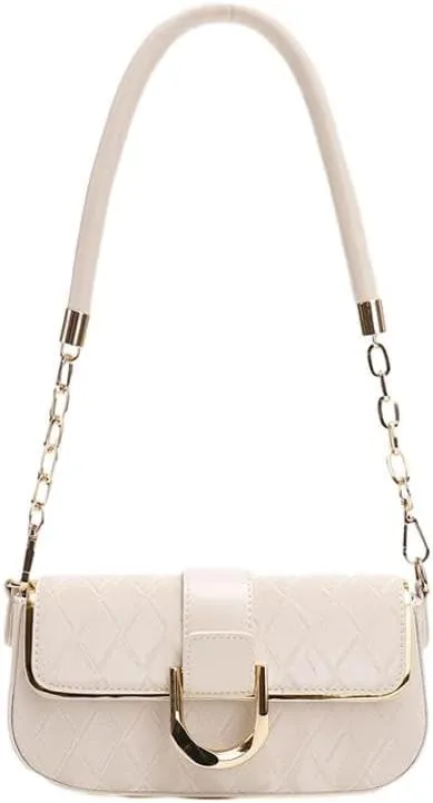 Shoulder Bag for Women Quilted Crossbody Bag Stylish Handbag Classic Underarm Purse With 2 Removable Chain Strap