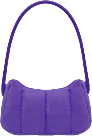 Shoulder Bag for Women Y2K Purse Puffy Nylon Small Shoulder Handbags Rubber Handle Clutch Underarm Purse