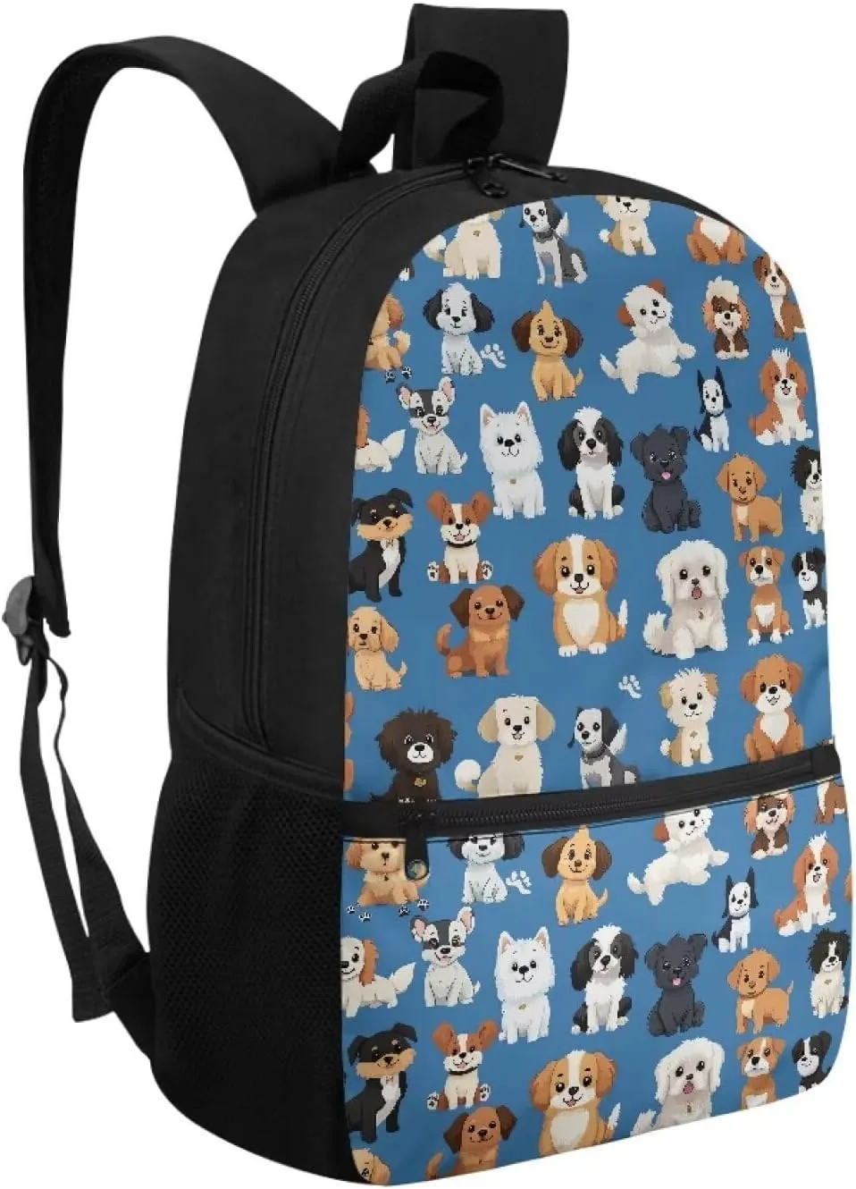 Showudesigns Puppy Dog School Backpack for Girls 6-8 8-10 10-12 Elementary School Bags Satchel Kids Bookbags for 3rd/4th/5th Grade Boys Back Pack Purse 17inch Cute Daypack Blue