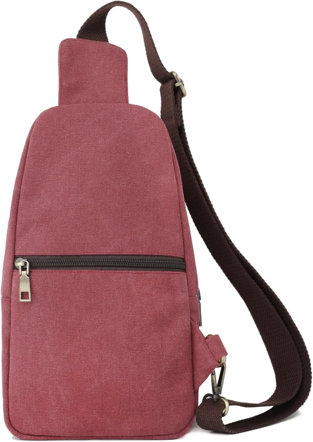 SILKAREA Canvas Sling Bag for Wome Crossbody Purse Small Sling Backpack Purse Travel Hiking Chest Bag Daypack