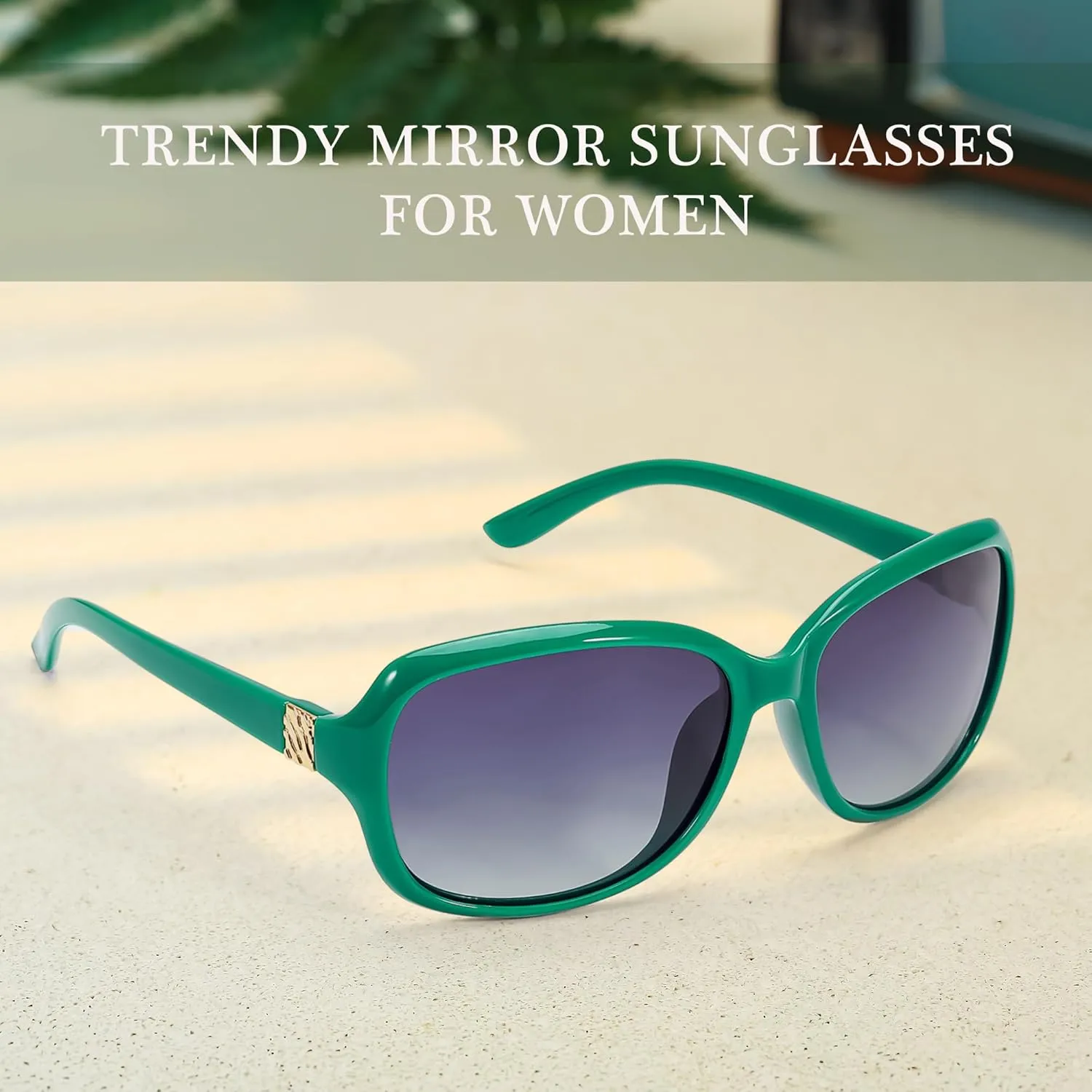 SIPHEW Polarized Sunglasses for Women | Vintage Square Sunglasses w UV400 Protection | Womens Wraparound Shade