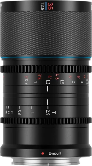 SIRUI Saturn 35mm T2.9 1.6X Full Frame Carbon Fiber Anamorphic Lens, Cine Lens for E Mount Cameras, 418g (Neutral Flare)
