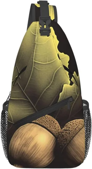 Sling Backpack Adjustable Crossbody Shoulder Bags Two Acorns Casual Chest Bag Hiking Daypack