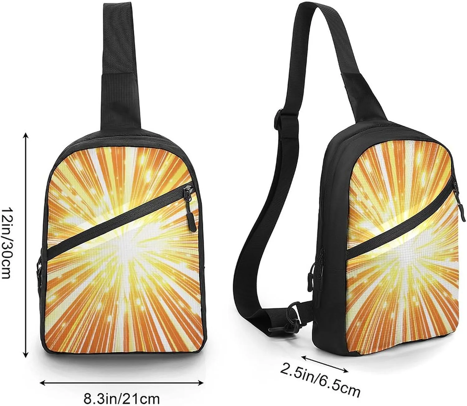 Sling Backpack Crossbody for Man Woman Line Explosion Effect Cross Body Adjustable Chest Bag