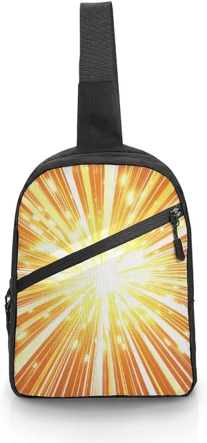 Sling Backpack Crossbody for Man Woman Line Explosion Effect Cross Body Adjustable Chest Bag