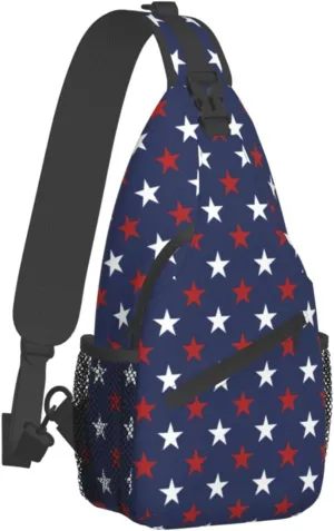 Sling Bag Baseball Vintage Sport Hiking Daypack Crossbody Shoulder Backpack Travel Chest Pack for Men Women