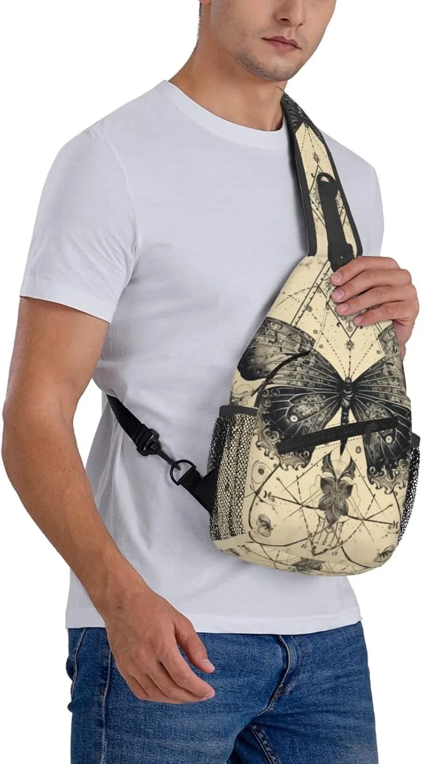 Sling Bag Baseball Vintage Sport Hiking Daypack Crossbody Shoulder Backpack Travel Chest Pack for Men Women