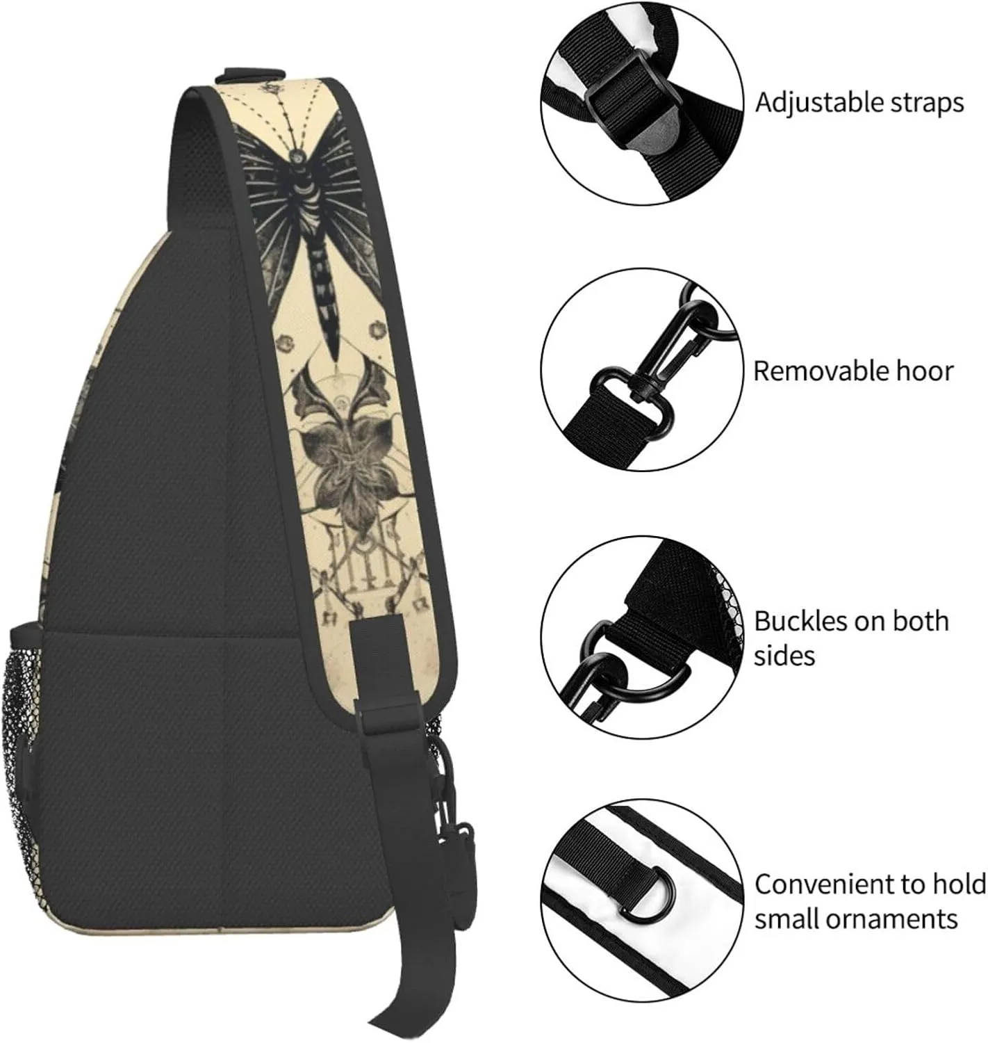 Sling Bag Baseball Vintage Sport Hiking Daypack Crossbody Shoulder Backpack Travel Chest Pack for Men Women