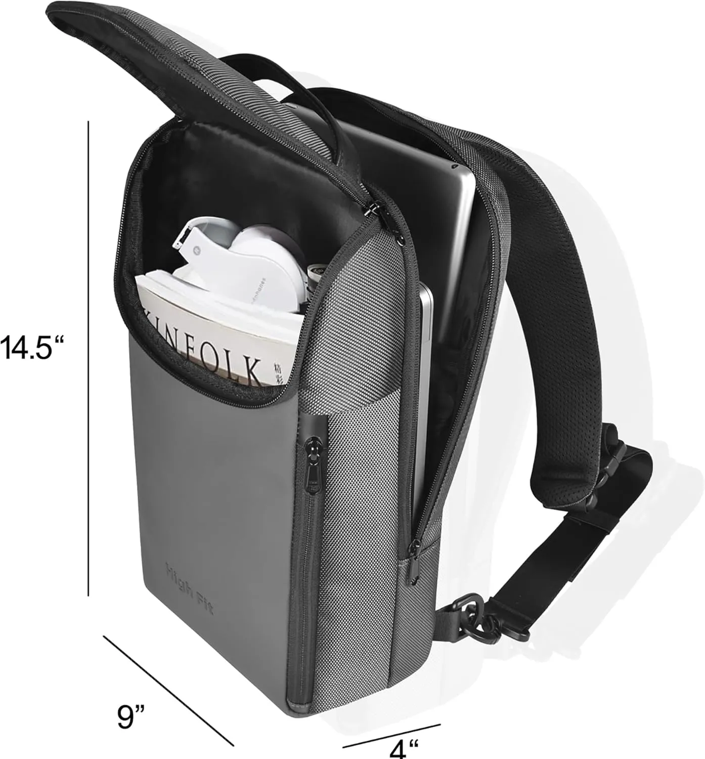 Sling Bag Crossbody Backpack Compact EDC Daypack for Men Minimalist Chest Shoulder bag 11 inch iPad Pro M4/ iPad Air M2