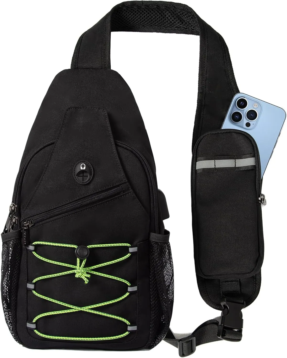 Sling Bag Crossbody Backpack, RFID Blocking Chest Shoulder Bag Anti Theft Zipper Cross Body Bag for Women Men Casual