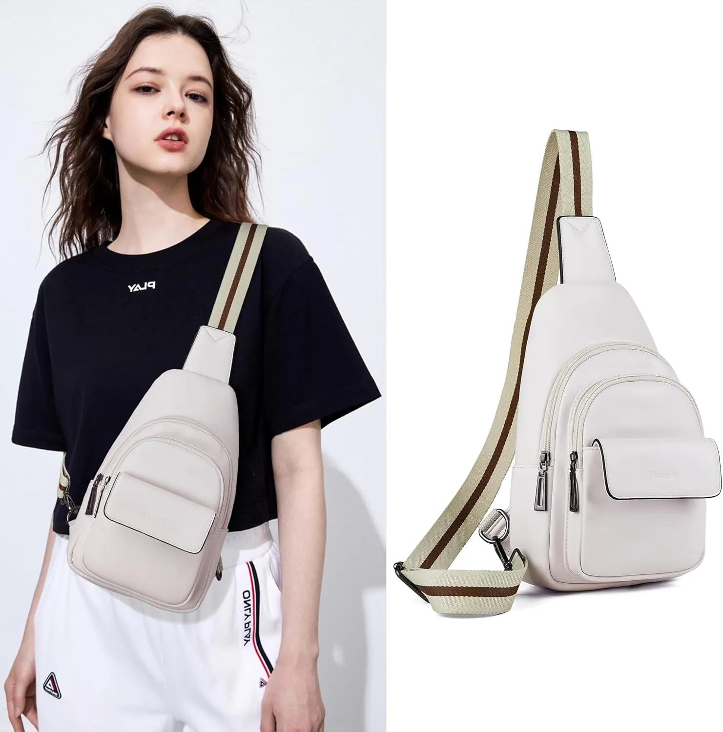 Sling Bag Crossbody Bags for Women Cross Body Fanny Packs Chest Sling Purses for Travel Shopping Leisure Sport
